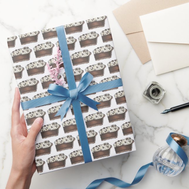 Papel De Presente Batata De Chocolate Batata De Sorvete De Batata (Presentear)