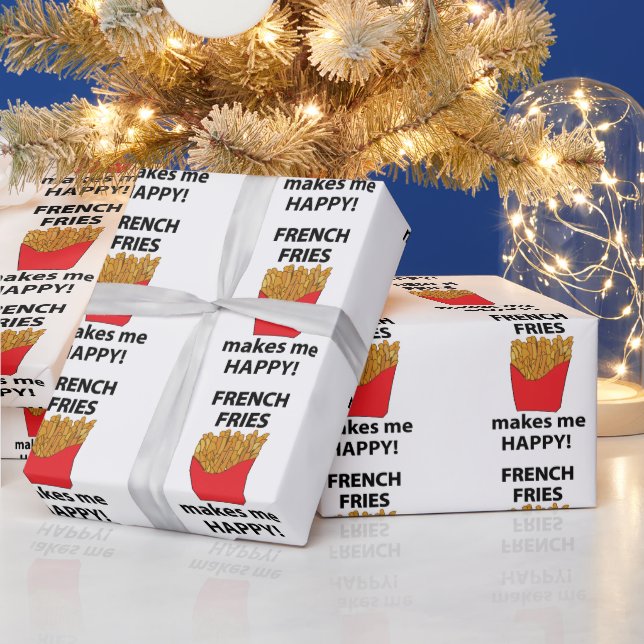 Papel De Presente Batata Frita Me Faz Feliz Batata Frita (Feriados)