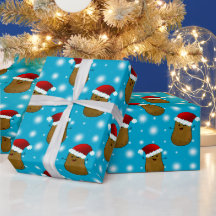Batatas Felizes de Natal Usando Chapéus de Papai N