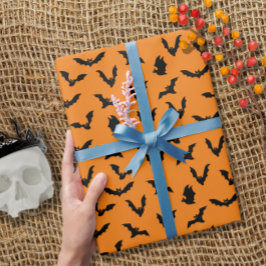 Papel De Presente Batatas voadoras bonitas Padrão Halloween