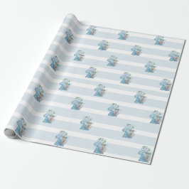 Papel De Presente Batedeira Azul Home Bakery