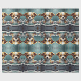 Papel De Presente Bath-time Buddies animais em um banho