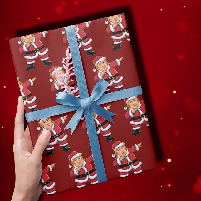Papel De Presente Batido de Papais noeis | Trump Christmas (Criador carregado)