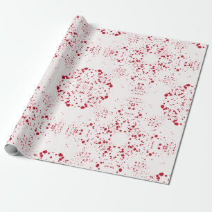 Papel De Presente Batik Scatter© vermelho