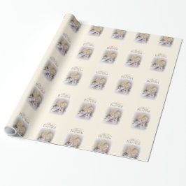 Papel De Presente Batismo de Bebê Neutro, Nome Personalizável, Liam