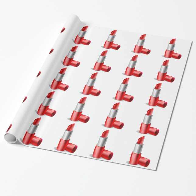 Papel De Presente Batom (Desenrolado)