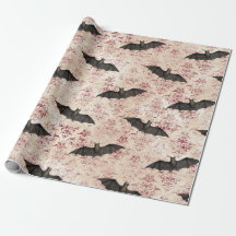 Bats e Burgundy Damask