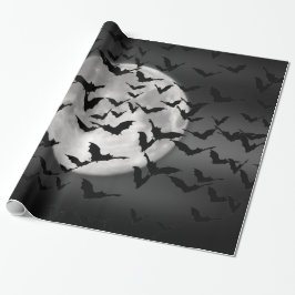 Papel De Presente Bats e uma Lua Cheia
