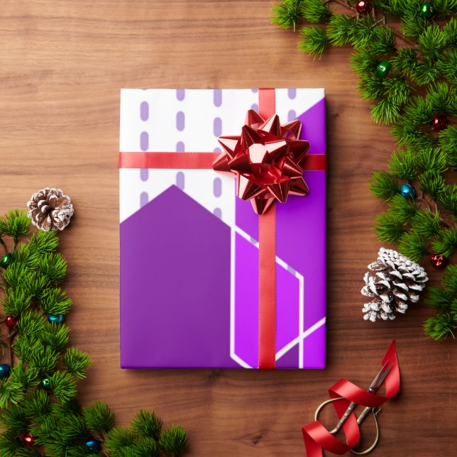 Papel De Presente Bauhaus Hexágonos (Presente de Natal)