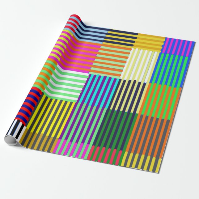 Papel De Presente Bauhaus Inspirou Ótica (Desenrolado)