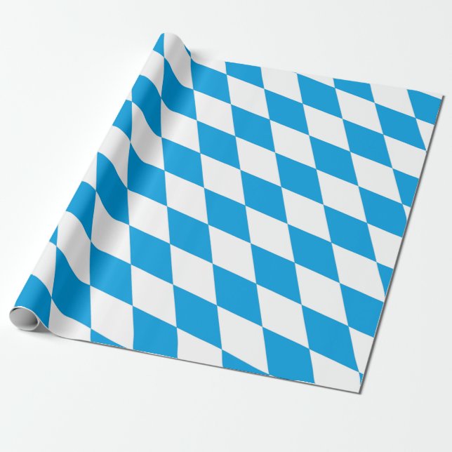 Papel De Presente Bavaria Germany Diamond Flag Design (Desenrolado)