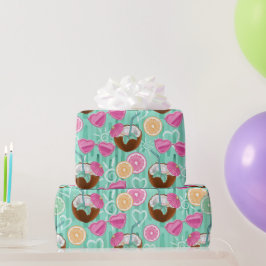 Papel De Presente Beach Summer Pattern 