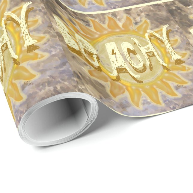 Papel De Presente Beachy (Ponta do rolo)