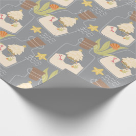 Papel De Presente Beachy Christmas Sand Pail