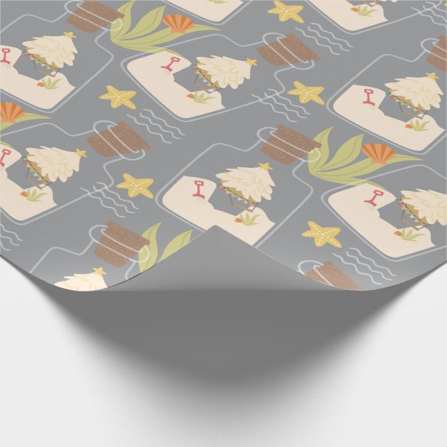 Papel De Presente Beachy Christmas Sand Pail (Ponta)