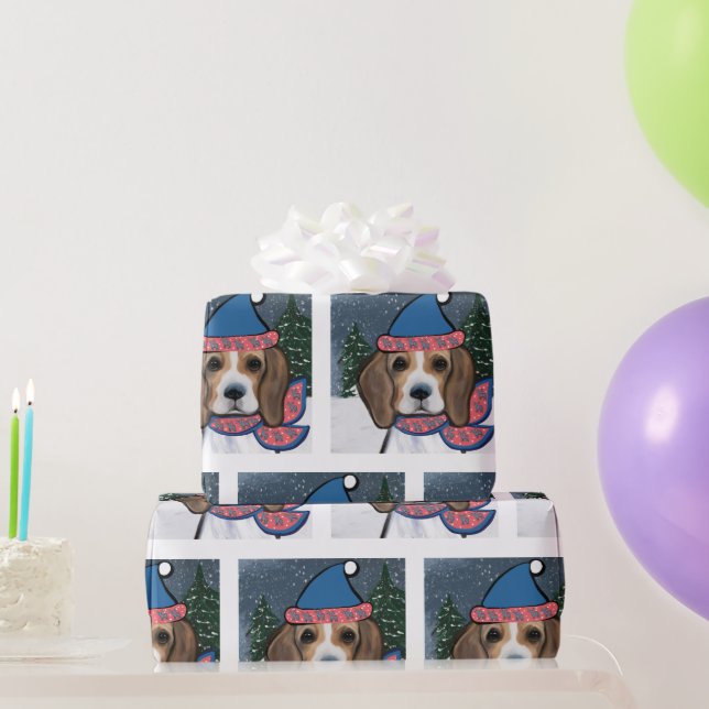 PAPEL DE PRESENTE BEAGLE (Presentes para festas)