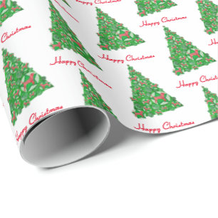 Papel De Presente Beagle Hound Dog Natal Feriado Branco