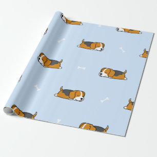 Papel De Presente Beagle Sdormente