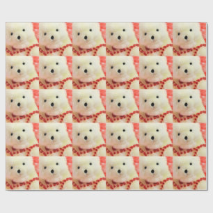Papel De Presente Bear Hearts and Love for Dia de os namorados