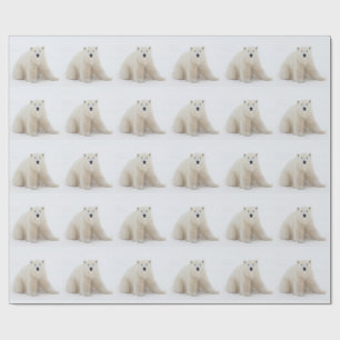 PAPEL DE PRESENTE BEAR POLAR DE NATAL DE MERRY