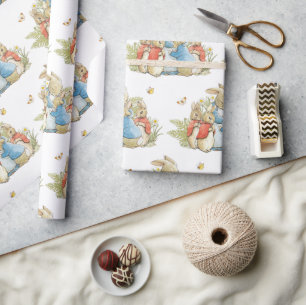 Papel De Presente Beatrix Potter Coelho Coelho Sexo Chá Neutro