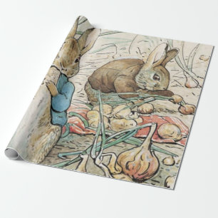 Papel De Presente Beatrix Potter Peter Rabbit E Benjamin Bunny