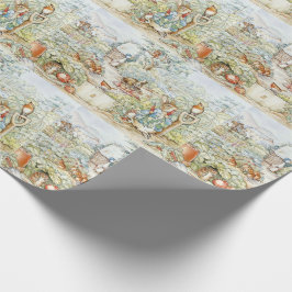 Papel De Presente Beatrix Potter Storybook Characters Garden