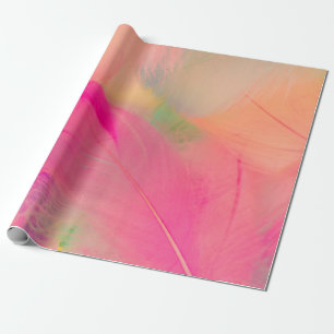 Papel De Presente Beautiful abstract purple and blue feathers on whi