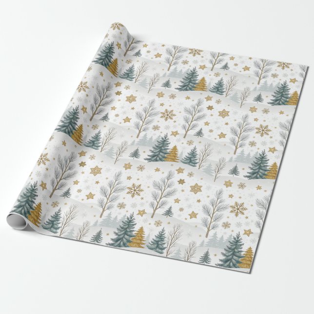 Papel De Presente Beautiful Christmas (Desenrolado)