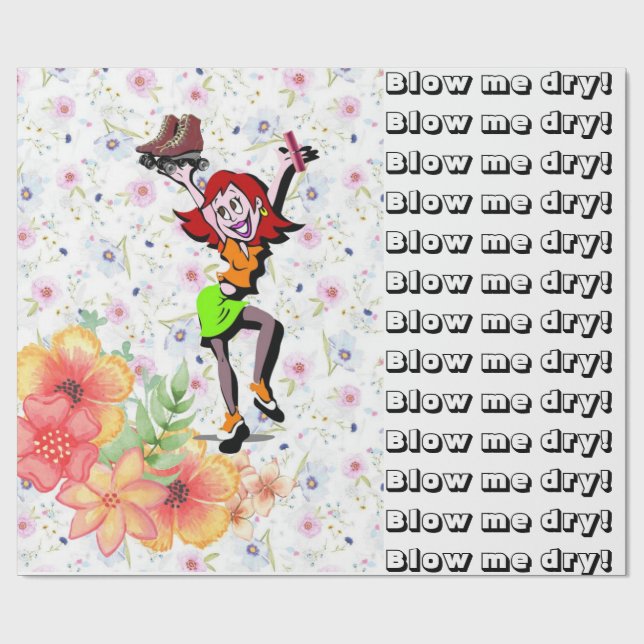 Papel De Presente Beauty Salon, Barbershop Molhando Papel (Aberto)