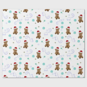 Papel De Presente Bebê Bears Natal