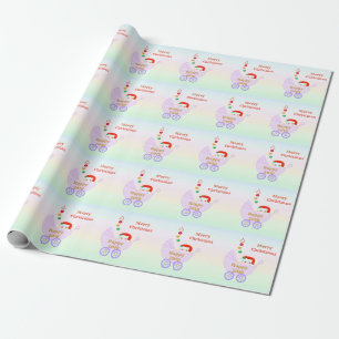 Papel De Presente Bebê do Canto de Natal