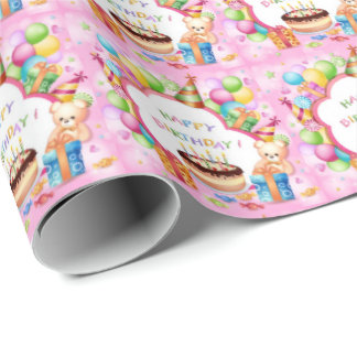 Papel De Presente Bebê do feliz aniversario