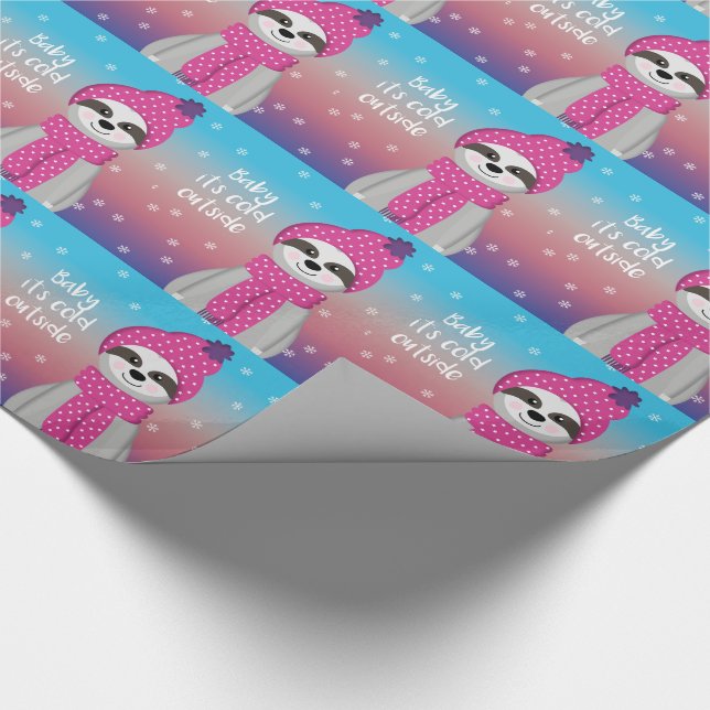 Papel De Presente Bebê é frio fora da boca (Ponta)