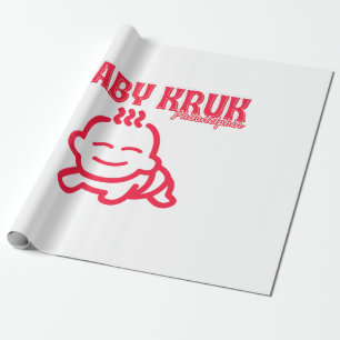 Papel De Presente Bebê Engraçado Kruk Philadelphia Premium 