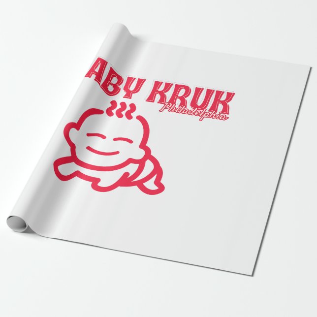 Papel De Presente Bebê Engraçado Kruk Philadelphia Premium  (Desenrolado)