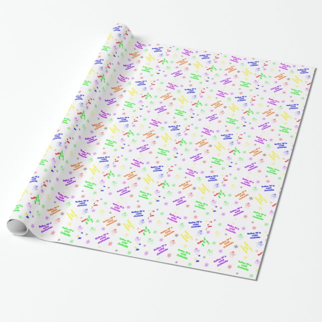 Papel De Presente Bebê está frio fora do Gift Wrap (Desenrolado)