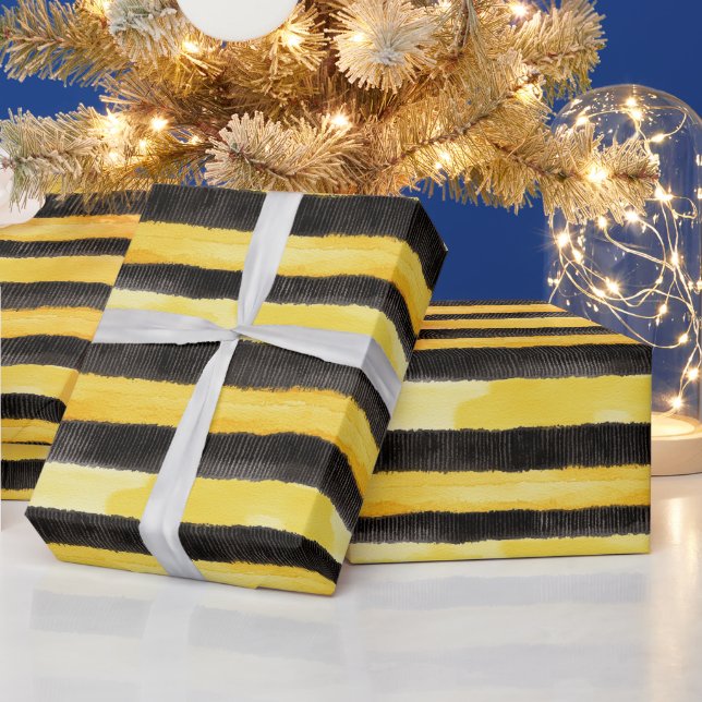 Papel De Presente Bebê negra Dourada Natal amarelo (Feriados)
