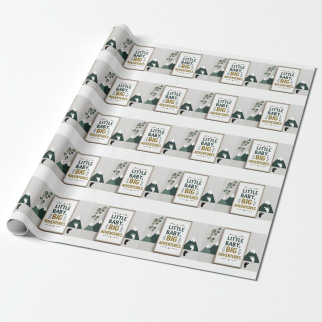 Papel De Presente Bebê pequeno grande  (Desenrolado)