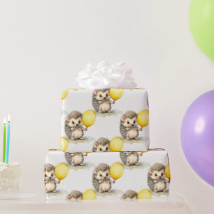 Papel De Presente Bebê Porco Gênero Neutro Aniversário
