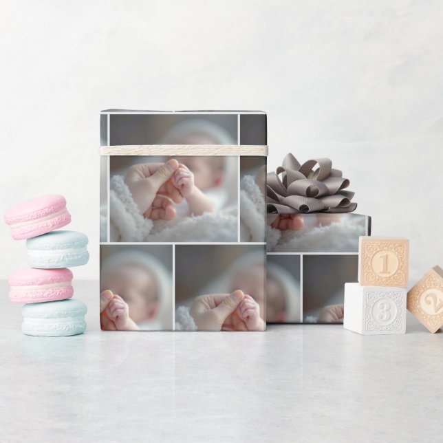 Papel De Presente Bebê segurando uma mão adulta (Chá de bebê)