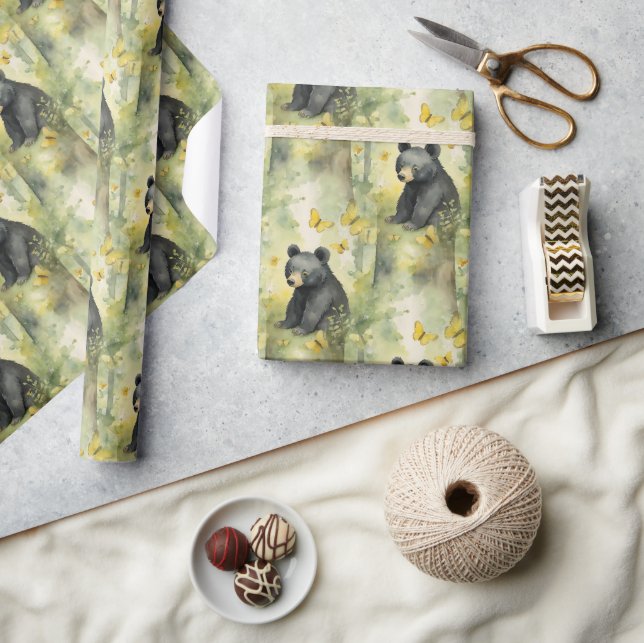 Papel De Presente Bebê Urso Sexo Neutro (Artesanato)