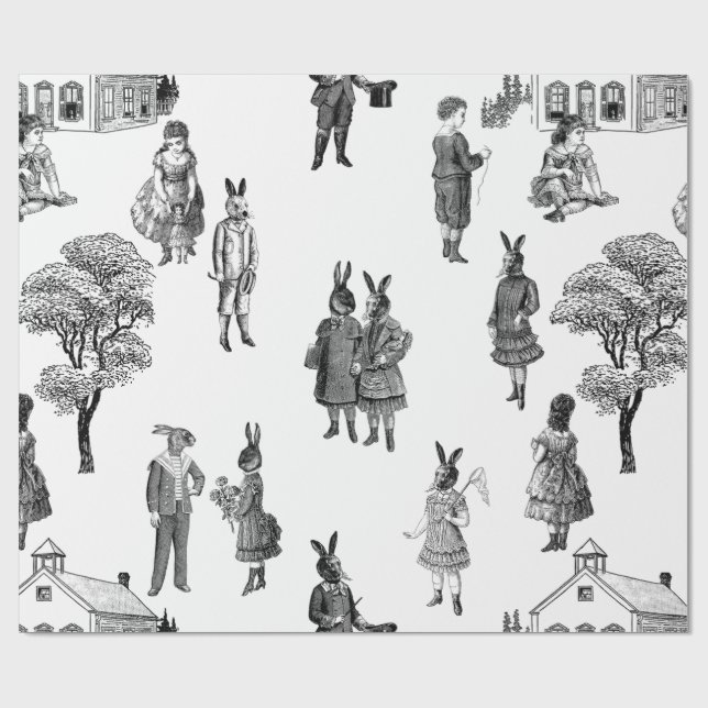 Papel De Presente bebê vitorioso antigo filhotes de brinquedos branc (Aberto)