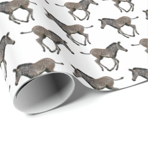 Papel De Presente Bebê Zebra Frenzy Wrappaper