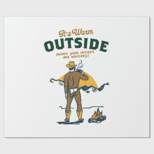 Papel De Presente Bebendo Curioso Whkey