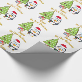 Papel De Presente Bebês Primeiro Natal GIFTWRAP Engraçado Personaliz