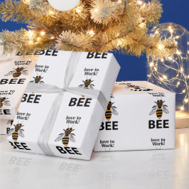 Papel De Presente Bee Love To Work Bee
