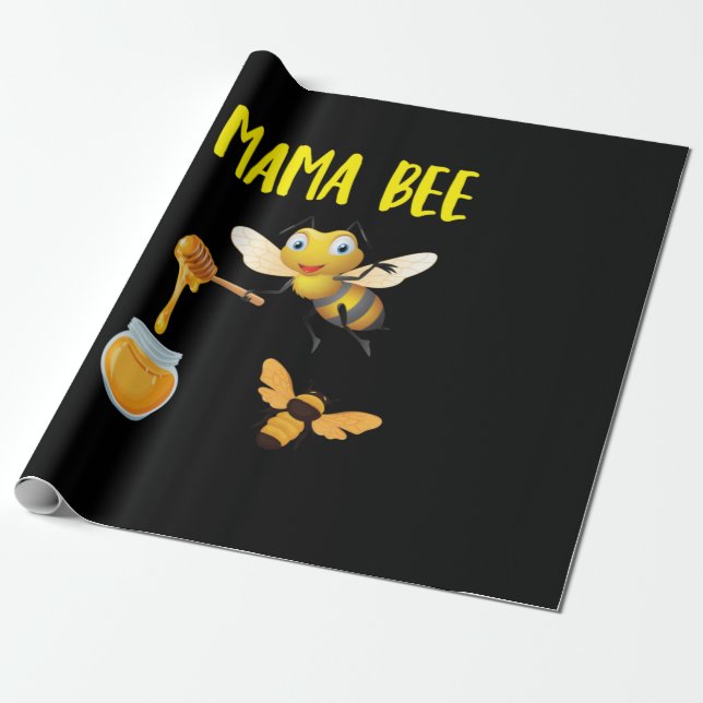 Papel De Presente Beekeeper Art Mama Bee (Desenrolado)