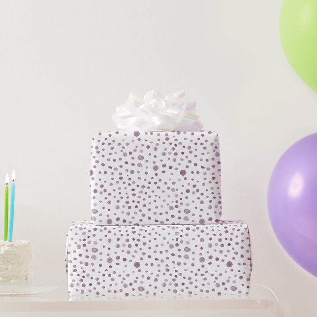 Papel De Presente Beet Confetti Watercolor Dots Wraping Paper (Presentes para festas)