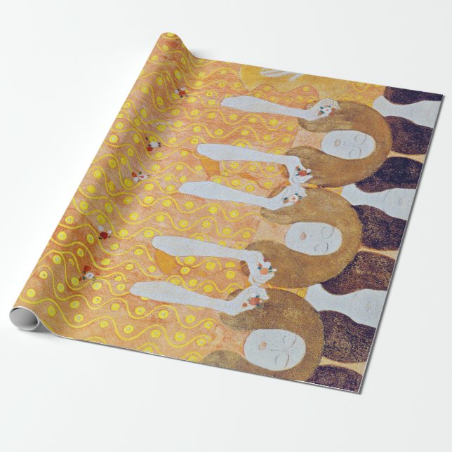 Papel De Presente Beethoven Frieze (detalhe), Gustav Klimt (Desenrolado)